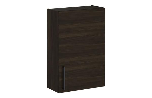 VitrA Root Flat 60cm 1 Door Upper/Wall Unit (RH Hinge) - Walnut